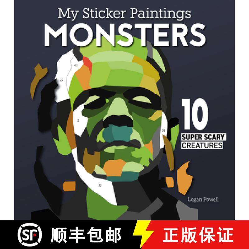 【3-4周达】My Sticker Paintings: Monsters: 10 Super Scary Creatures [9781641244060]