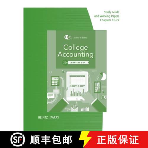 【3-4周达】Study Guide for Working Papers for Heintz/Parry's College Accounting, Chapters 16-27, 23rd [9781337913577]