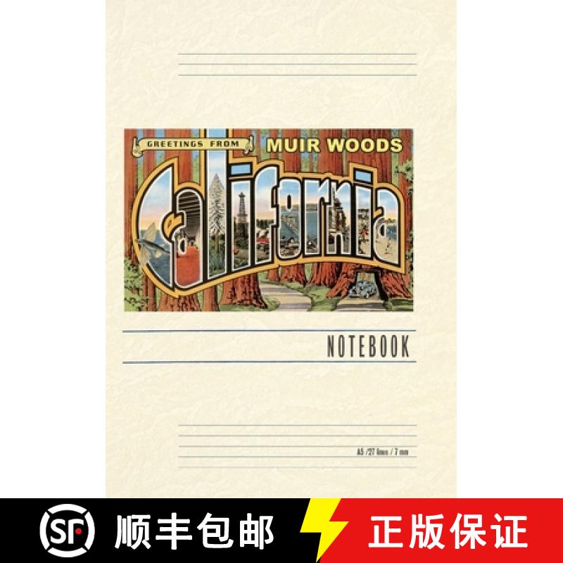 【3-4周达】Vintage Lined Notebook Greetings from Muir Woods, California [9798385403493]