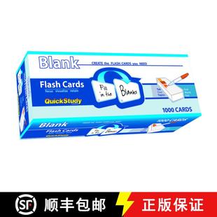 【3-4周达】Blank Flash Cards - 1000 Cards: A Quickstudy Reference Tool [9781423241997]