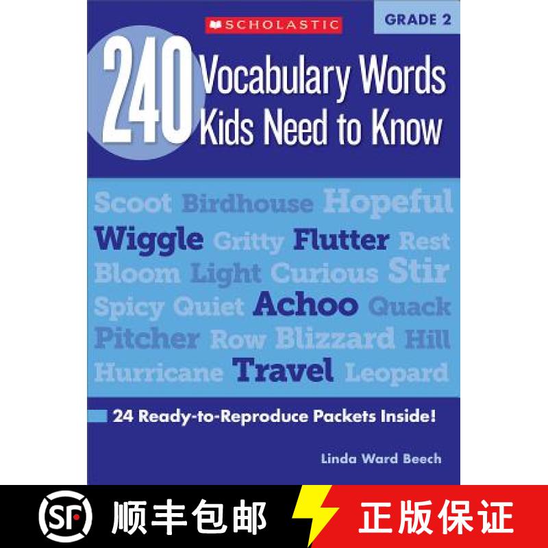 预订 240 Vocabulary Words Kids Need to Know: Grade 2: 24 Ready-to-Reproduce Packets That Make Vocabul... [9780545460514]