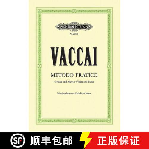 【3-4周达】Metodo Pratico Di Canto Italiano for Voice and Piano (Medium Voice): It/Ger [9790014009298]