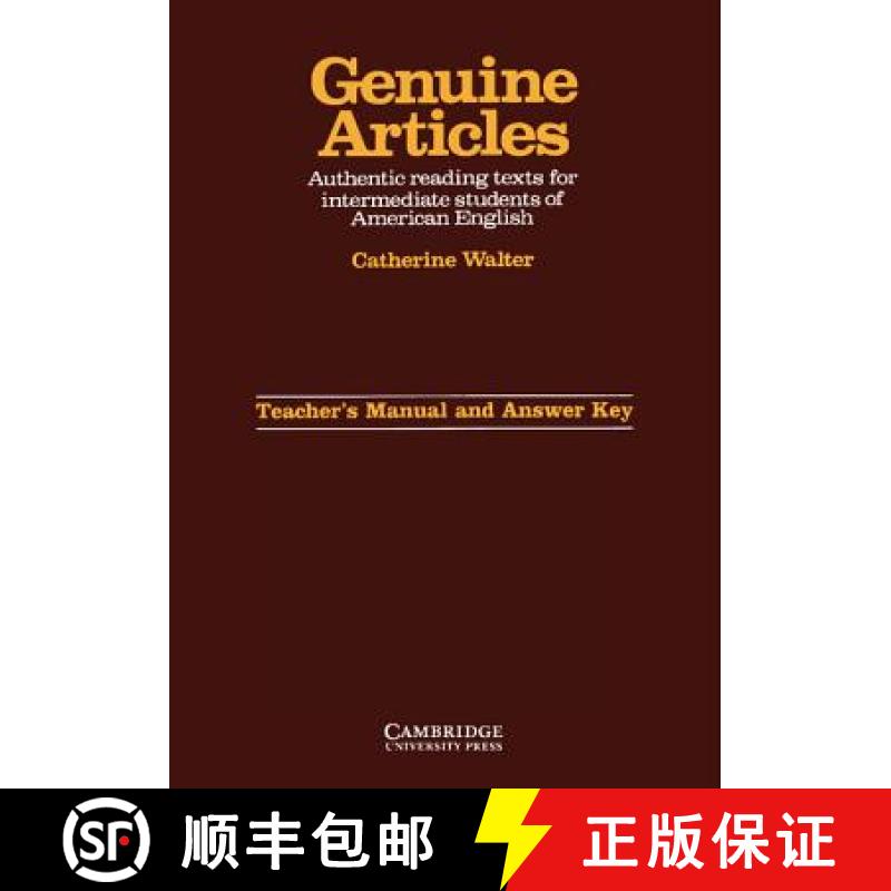 【3-4周达】Genuine Articles Teacher's Manual with Key: Authentic Reading Tasks for Intermediate Stude... [9780521278010]