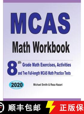 预订 MCAS Math Workbook: 8th Grade Math Exercises, Activities, and Two Full-Length MCAS Math Practice... [9781646126231]