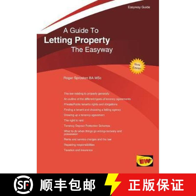 【2-3周达】Guide to Letting Property: The Easyway [9781847169938]