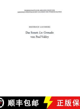 【3-4周达】Das Sonett Les Grenades von Paul Valéry [9783663000037]