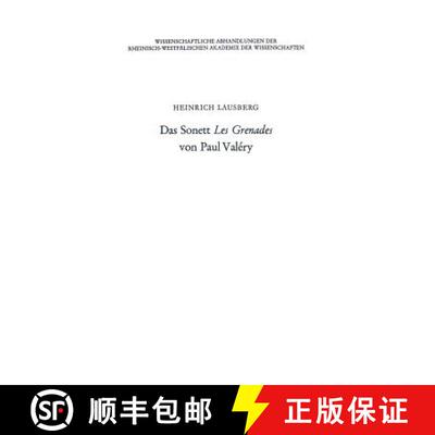 【3-4周达】Das Sonett Les Grenades von Paul Valéry [9783663000037]