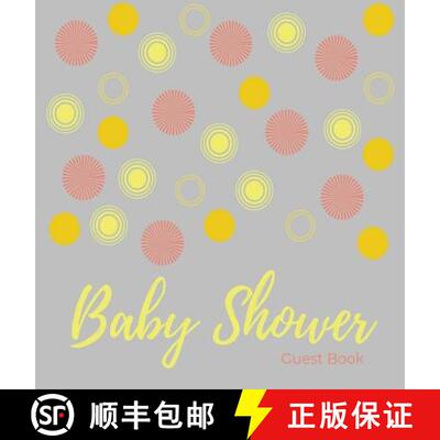 【3-4周达】精装 Baby shower guest book (Hardcover): comments book, baby shower party decor, baby nami... [9781912817412]