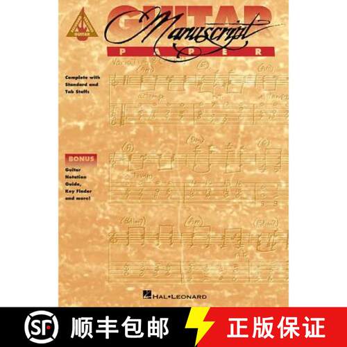 【3-4周达】Recorded Versions Guitar Tablature Manuscript Paper [9780793530489]