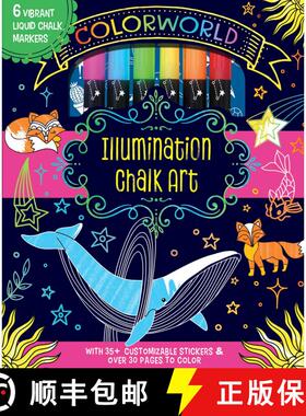【3-4周达】ColorWorld: Illumination Chalk Art: Plus 35+ Glitter Stickers and Over 30 Pages to Color! [9781667201399]