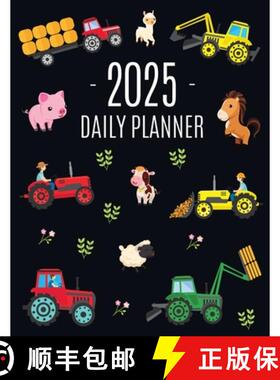 【3-4周达】Farm Planner 2025: Cool Daily Agenda for 2025 | Scheduler With Tractors & Funny Farm Anima... [9781965994221]