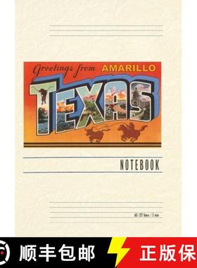 预订 Vintage Lined Notebook Greetings from Amarillo, Texas [9798385449668]
