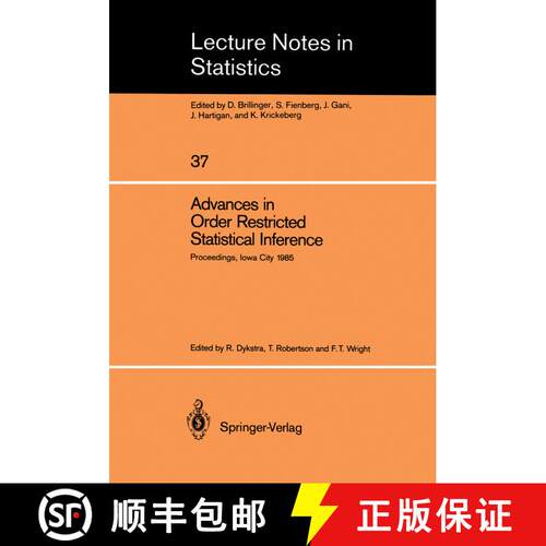 【3-4周达】Advances in Order Restricted Statistical Inference: Proceedings of the Symposium on Order ... [9780387964195]