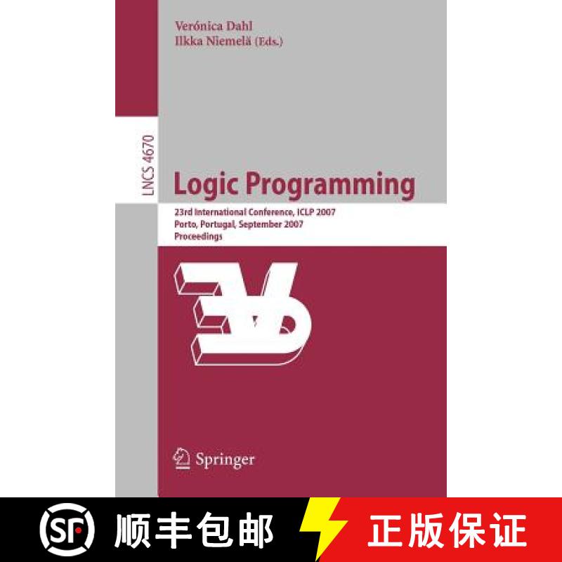 【3-4周达】Logic Programming : 23rd International Conference, ICLP 2007, Porto, Portugal, September 8... [9783540746089]