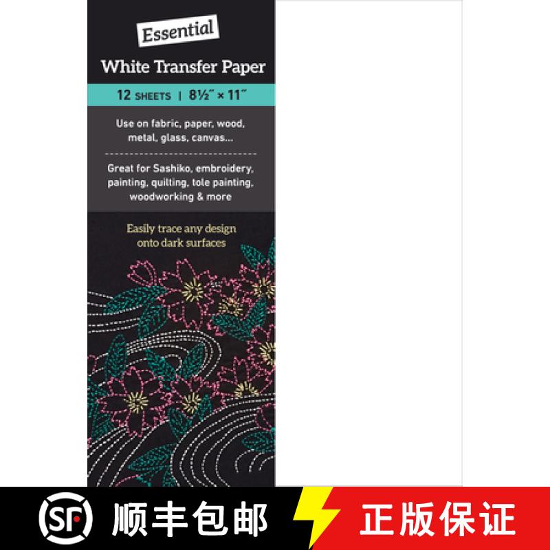 【3-4周达】Essential White Transfer Paper: 12 Sheets, 8 1/2 x 11 [9781644030929]