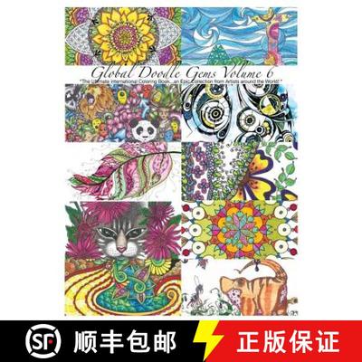 预订 Global Doodle Gems Volume 6: The Ultimate Coloring Book...an Epic Collection from Artists around... [9788793385085]