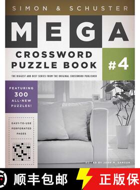 【3-4周达】Simon & Schuster Mega Crossword Puzzle Book #4: 300 Never-Before-Published Crosswords [9781416587811]