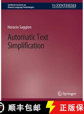 【3-4周达】Automatic Text Simplification [9783031010385]