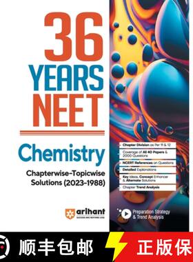 【3-4周达】36 Years' Chapterwise Topicwise Solutions NEET Chemistry 1988-2023 [9789358890532]