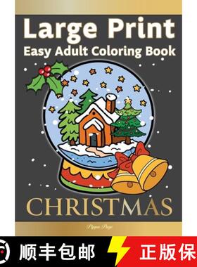 【3-4周达】Large Print Easy Adult Coloring Book CHRISTMAS: Simple, Relaxing Festive Scenes. The Perfe... [9781913467388]