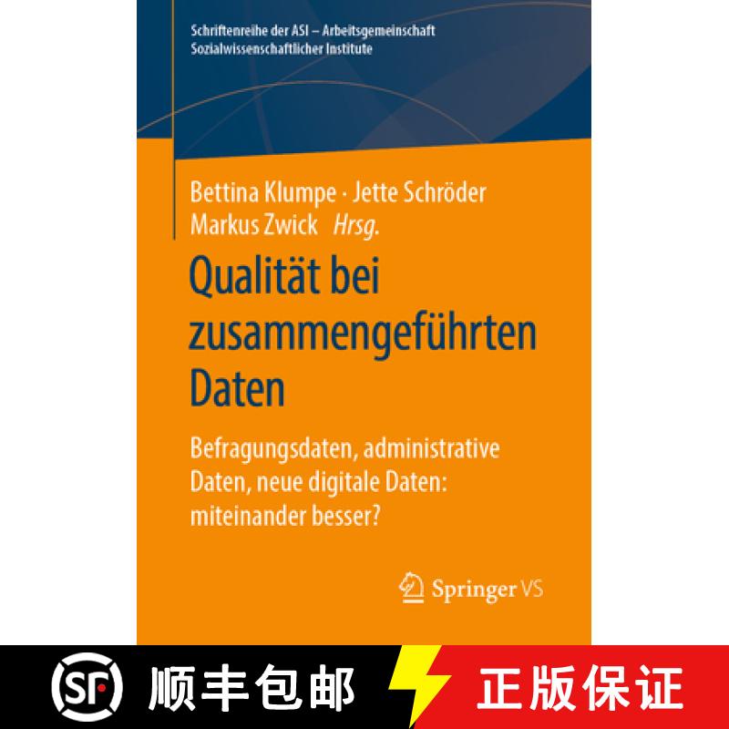 【3-4周达】Qualität Bei Zusammengeführten Daten: Befragungsdaten, Administrative Daten, Neue Digita... [9783658310080]