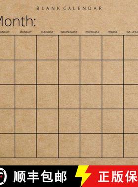 预订 Blank Calendar: Kraft Brown Paper, Undated Planner for Organizing, Tasks, Goals, Scheduling, DIY... [9781636570440]