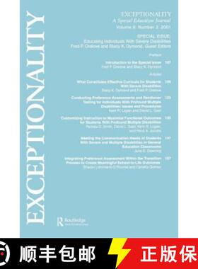 【3-4周达】Educating Individuals With Severe Disabilities : A Special Issue of exceptionality [9780805896992]