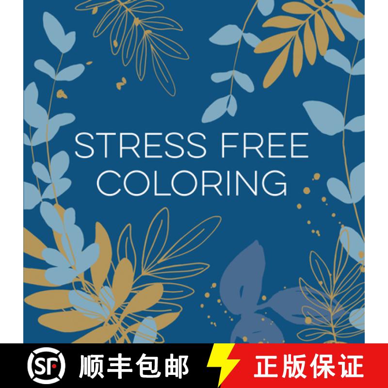 【3-4周达】Stress Free Coloring (Blue) (Keepsake Coloring Books) [9781639387809]