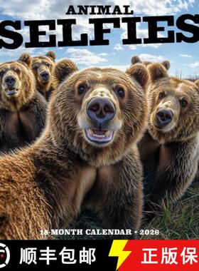 【3-4周达】Animal Selfies 2026 12 X 12 Wall Calendar [9781549249884]