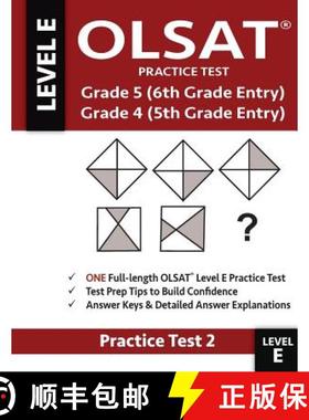 预订 Olsat Practice Test Grade 5 (6th Grade Entry) & Grade 4 (5th Grade Entry)-Test: One Olsat E Prac... [9780997768077]
