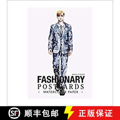 【3-4周达】Fashionary Watercolor Postcards (Mens Figure Templates) [9789881245847]