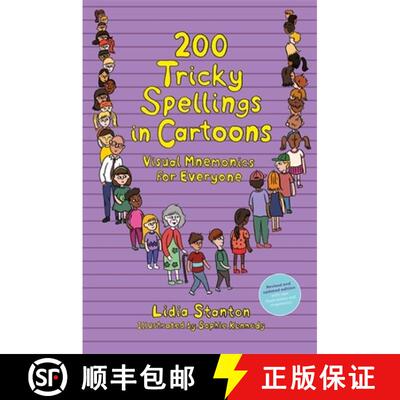 【3-4周达】200 Tricky Spellings in Cartoons: Visual Mnemonics for Everyone - Us Edition [9781787755406]