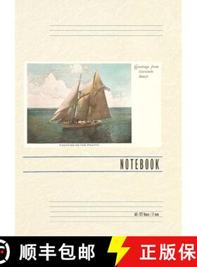 预订 Vintage Lined Notebook Yachting on the Pacific, Greetings from Coronado, California [9798385446575]