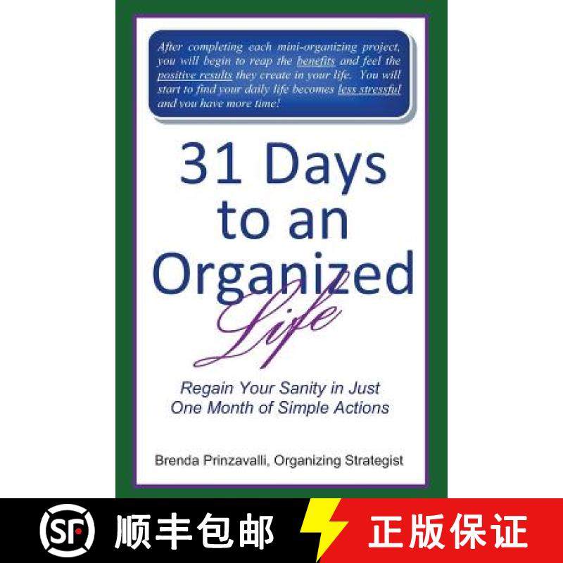 预订 31 Days to an Organized Life [9780989123907]
