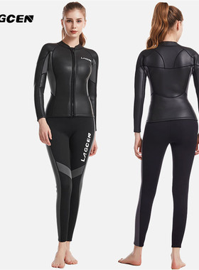 COCAS连体潜水服女士游泳衣情侣款加厚防寒保暖秋冬深潜水母衣