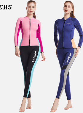 COCAS连体潜水服女士游泳衣情侣款加厚防寒保暖秋冬深潜水母衣