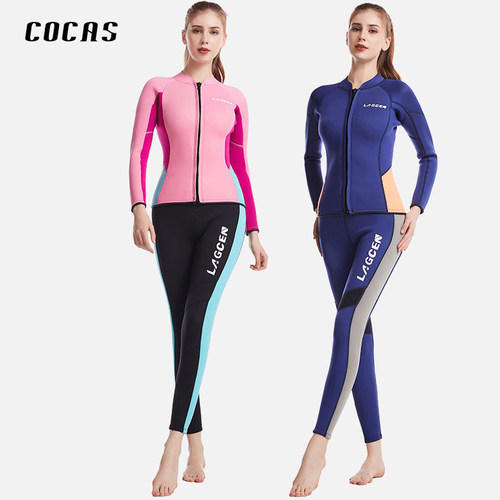COCAS连体潜水服女士游泳衣情侣款加厚防寒保暖秋冬深潜水母衣