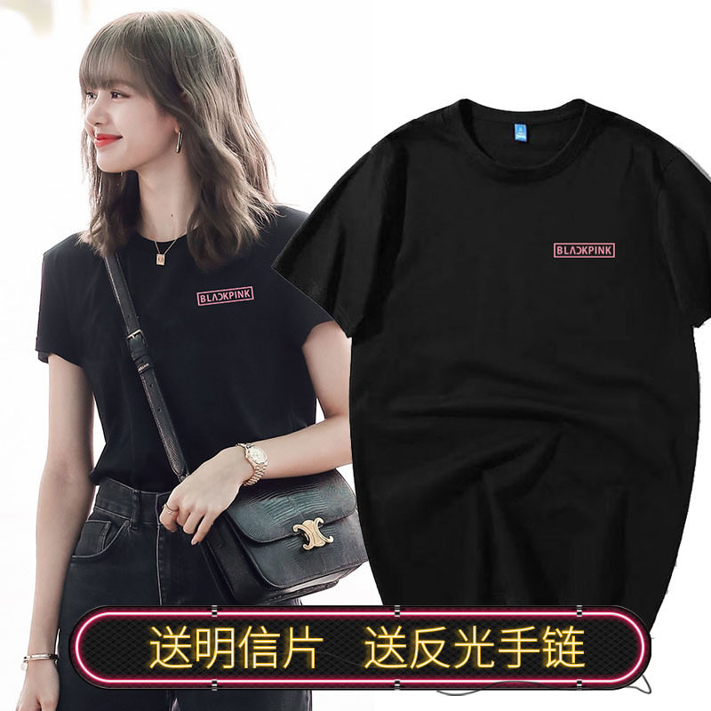 青春有你2lisa同款BLACKPINK金智妮纯棉短袖T恤女粉丝应援衣服潮|ruв категории Мужская одежда, футболка - от Buy2taobao.com для оказания профессиональной услуги покупки агента Taobao