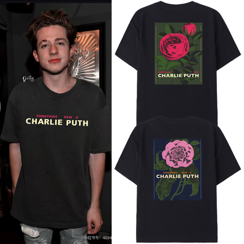 CharliePuth周边t恤断眉短袖