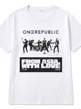 onerepublic共和时代摇滚乐队短袖男女夏季美式复古百搭T恤上衣服