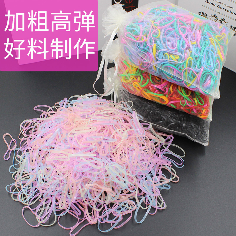 扎头发头绳女一次性黑色耐用彩色
