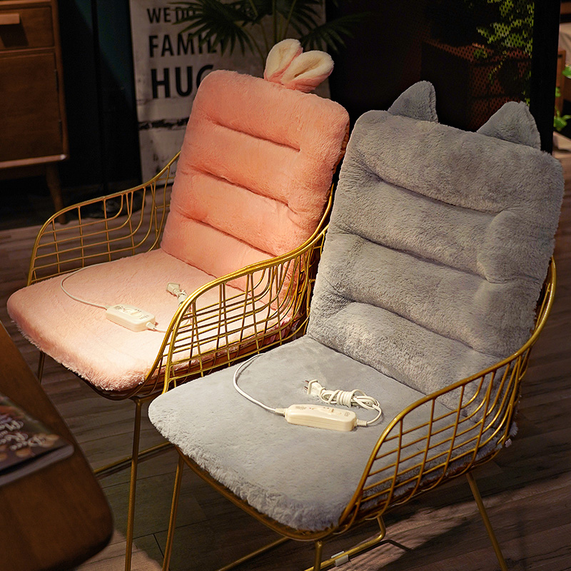 加厚办公室久坐坐垫椅子靠垫靠背垫一体屁垫屁股垫子座椅垫赠加热