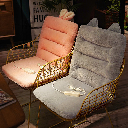 加厚办公室久坐坐垫椅子靠垫靠背垫一体屁垫屁股垫子座椅垫赠加热