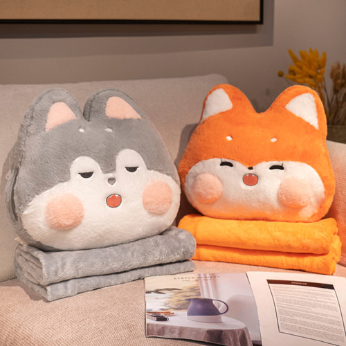 抱枕被子两用毯子二合一午休靠枕