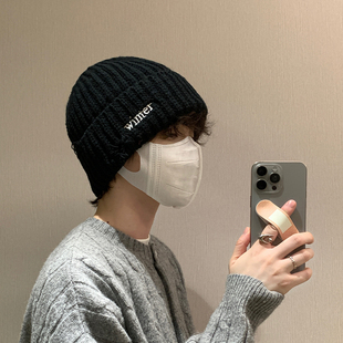 帽子男士冬季冷帽男线帽针织帽男款冬天毛线帽男生男孩棉帽保暖冬