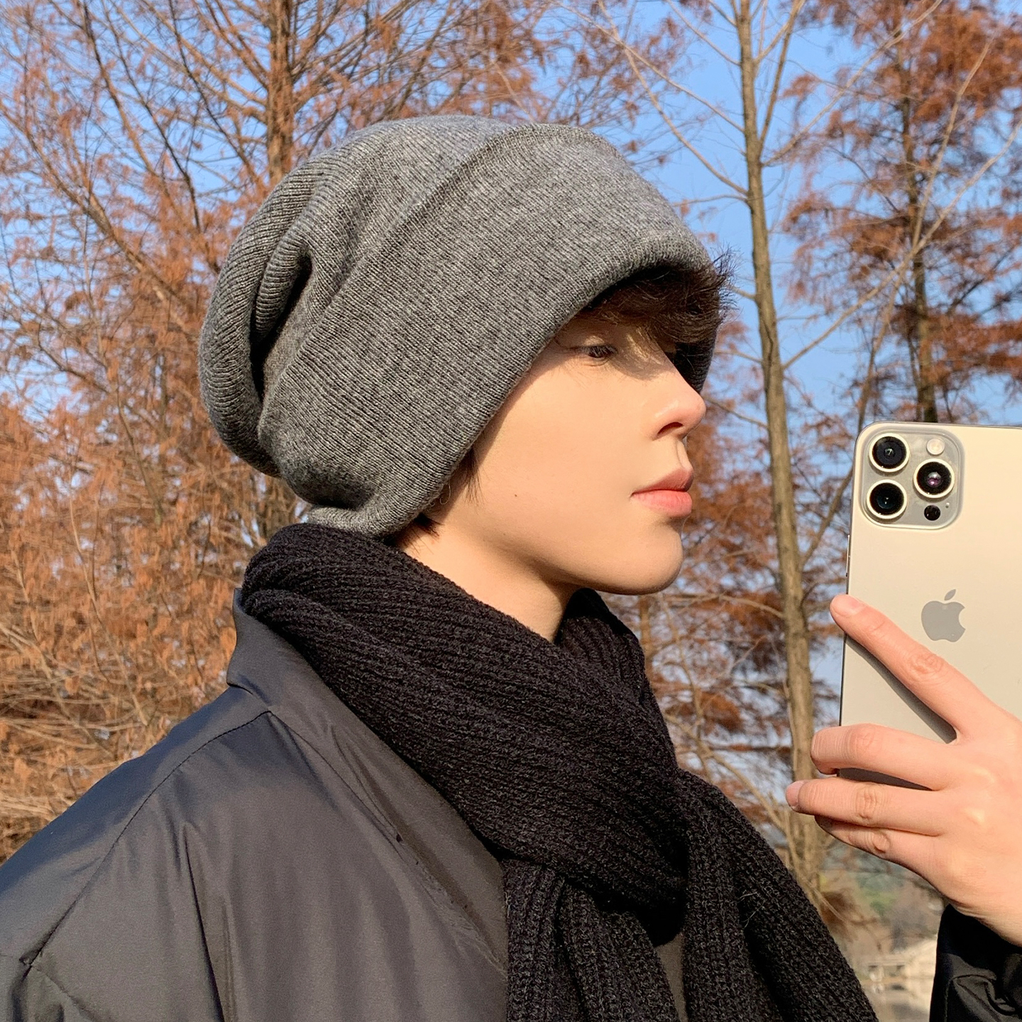 青少年帽子帽!百搭秋冬棉帽