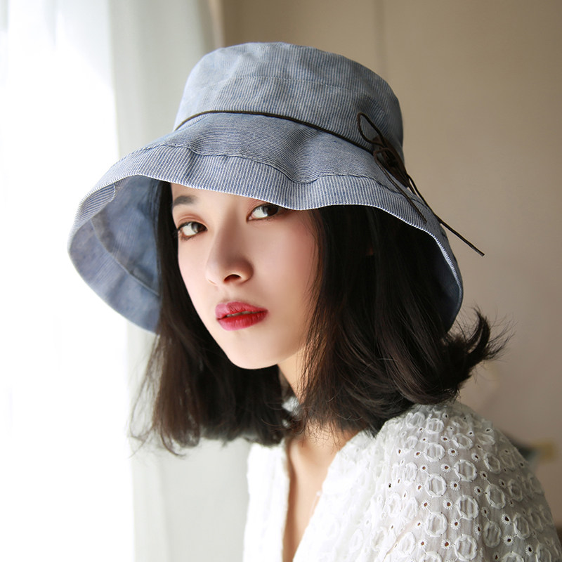 春夏女日本uvcut渔夫帽薄水桶帽图片