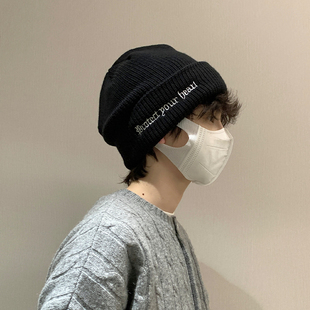 秋冬帽子男冬天韩系冷帽冬季毛线帽男款棉帽滑雪粗针织帽男生潮牌