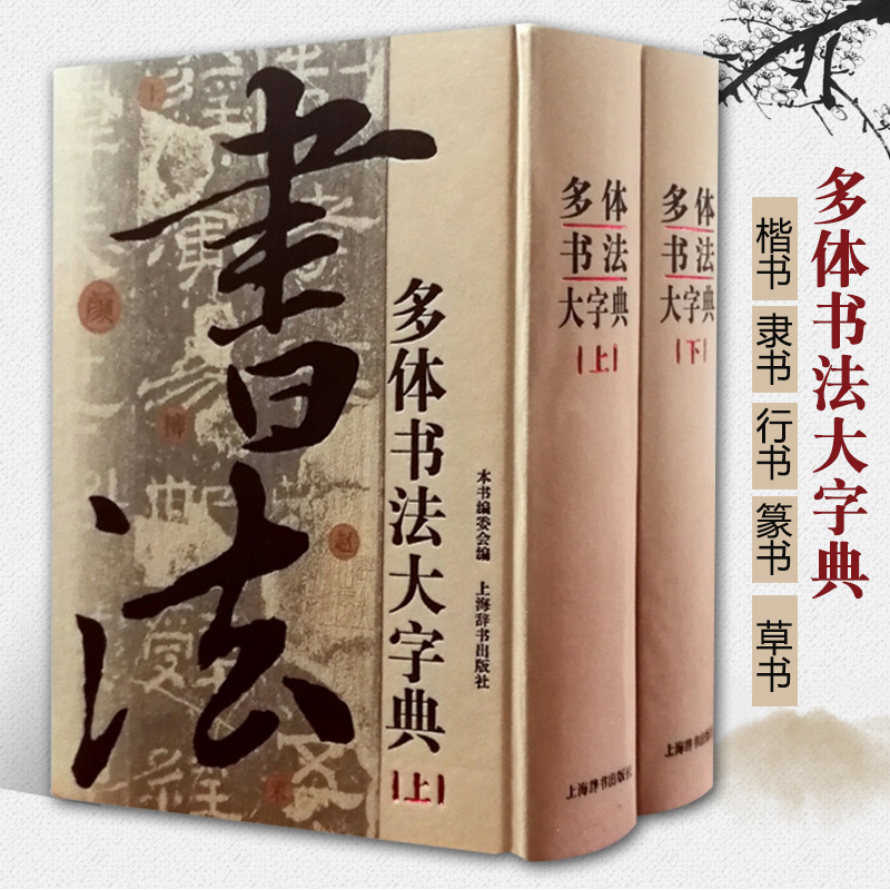 正版包邮多体书法大字典上下册艺术书法篆刻字帖工具书书籍大全书法字典大全工具书学习辞典工具书法初学者入门套装上海辞书出版社