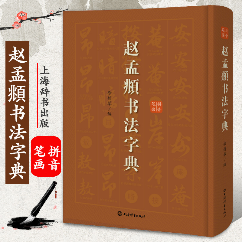 赵孟頫书法字典 拼音笔画赵体赵孟俯楷书行书草书书法篆刻技毛笔字帖碑帖墨迹临摹赤壁赋胆巴碑洛神赋 上海辞书出版社